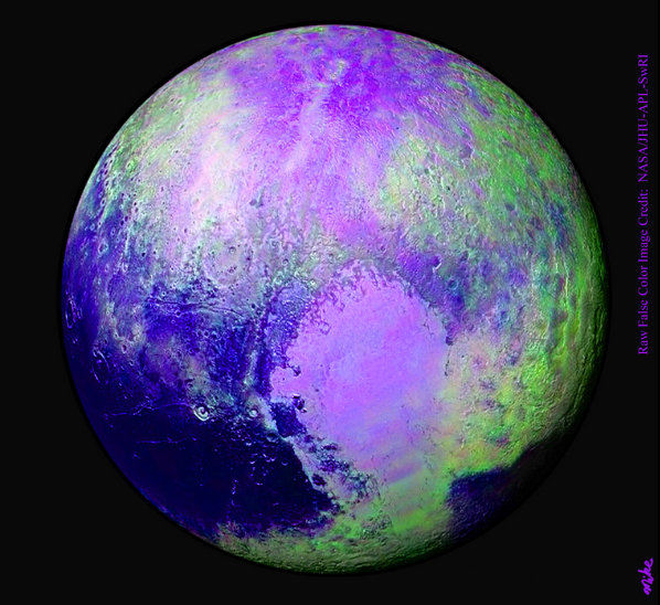 Image result for pluto false color